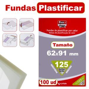 FUNDA PLASTIFICAR 60x90mm 125mi (Pvp-100uds)
