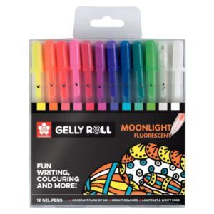 ROTULADOR Sakura GELLY 12-Colores MOOLIGHT FLUOR