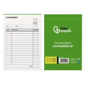 TALONES L.P. CAMARERO 8º DUPLICADO (1-Orig+1-Cop) 105x155