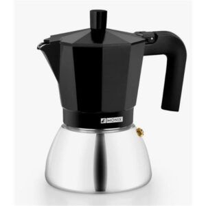 CAFETERA ITALIANA 6 TAZAS INDUCCION INOX NEGRA MONIX