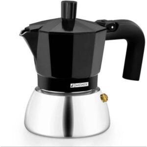 CAFETERA ITALIANA 9 TAZAS INDUCCION INOX NEGRA MONIX