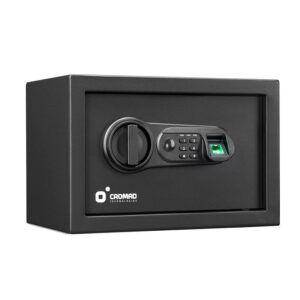 CAJA FUERTE ELECTRÓNICA CON DETECTOR DE HUELLA 200X310X200MM CROMAD