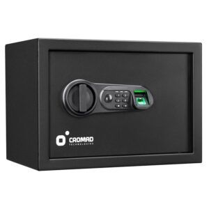 CAJA FUERTE ELECTRÓNICA CON DETECTOR DE HUELLA 250X350X250MM CROMAD