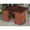 CASETA DE METAL | PUERTAS CORREDERAS 304.5X243X214.5 (7.4M2) EFECTO MADERA
