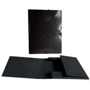 CARPETA SOLAPAS Fº 34ctms CARTON Brillo LASER (Negro)