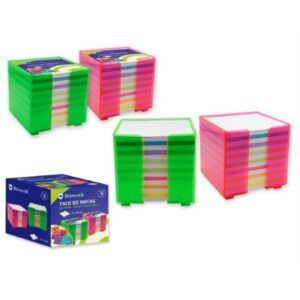 TACO NOTAS ADHESIVAS 75x75 CUBO 400-H C/Soporte