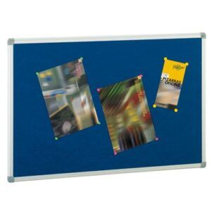 PIZARRAS CORCHO TAPIZADO 90x120 M/Aluminio Azul