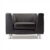 SOFA S50 1 PLAZA PIES CROMADOS NEGRO