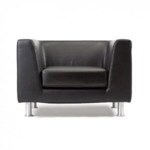 SOFA S50 1 PLAZA PIES CROMADOS NEGRO