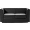 SOFA S50 2 PLAZAS PIES CROMADOS NEGRO