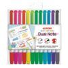 ROTULADORES Alpino Dual Note 12 Colores (Doble Punta)