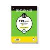 RECAMBIO PAPEL A-4 Cuadros 4mm 4-Taladros 100-H 100gr.