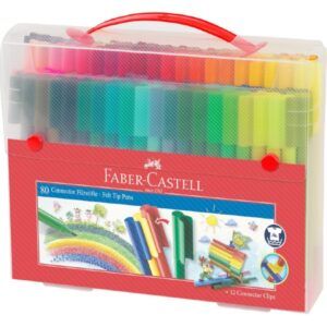 ROTULADOR Faber-Castell MALETIN 80-Colores +12Pzas CONNECTOR