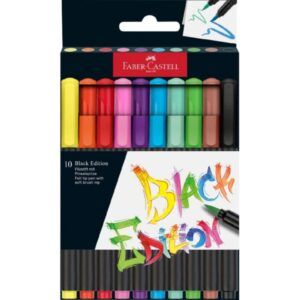 ROTULADOR Faber-Castell 10-Colores Black Edition
