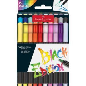 ROTULADOR Faber-Castell 20-Colores Black Edition