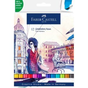 ROTULADOR Faber-Castell 12-Colores Goldfaber Aqua Dual Marke