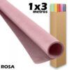 ROLLOS PAPEL EMBALAR 1x3mts Colores (Rosa)