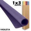 ROLLOS PAPEL EMBALAR 1x3mts Colores (Violeta)