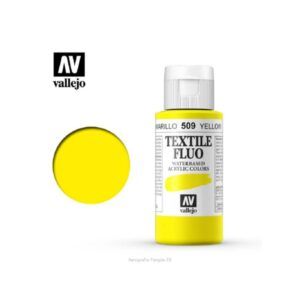 PINTURA TEXTIL COLOR FLUOR Vallejo 60ml. (Amarillo)