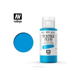 PINTURA TEXTIL COLOR FLUOR Vallejo 60ml. (Azul)