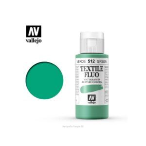 PINTURA TEXTIL COLOR FLUOR Vallejo 60ml. (Verde)