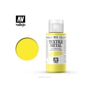 PINTURA TEXTIL COLOR METALIZADO Vallejo 60ml. (Amarillo)