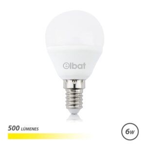 BOMBILLA LED G45 | 6W | 500LM | E14 | LUZ CALIDA | ELBAT
