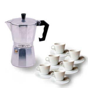 CAFETERA 6 TAZAS ALUMINIO ANTIADHERENTE MUVIP