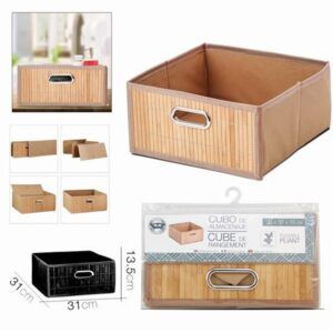 CESTA DE ALMACENAJE BAMBU 31X31X15