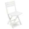SILLA PLEGABLE DE RESINA BIRKI BLANCA 44X41X78CM