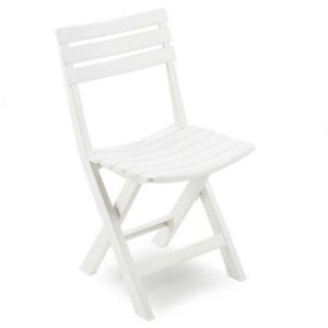 SILLA PLEGABLE DE RESINA BIRKI BLANCA 44X41X78CM