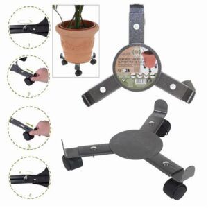 SOPORTE AJUSTABLES PARA MACETAS CON RUEDAS 25-38CM DIAMETRO