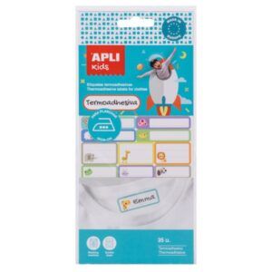 ETIQUETAS Apli TEXTIL TERMOADHESIVAS 35U.