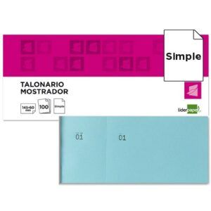 TALONES L.P. MOSTRADOR 60x145 Numerados c/Matriz (Azul)
