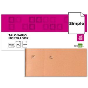 TALONES L.P. MOSTRADOR 60x145 Numerados c/Matriz (Naranja)