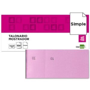 TALONES L.P. MOSTRADOR 60x145 Numerados c/Matriz (Rosa)