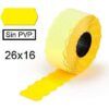 ROLLO ETIQUETA Sin/PVP Ovelar 26x16 (AMARILLO)