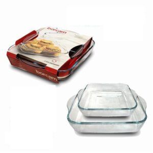 PACK 2 BANDEJAS HORNO CRISTAL BORCAM PASABAHCE