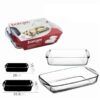 PACK 2 BANDEJAS HORNO RECTANGULAR CRISTAL BORCAM PASABAHCE