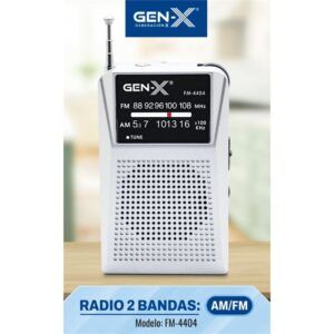 RADIO PORTATIL AM/FM ANALOGICA GRIS FM-4404 GEN-X