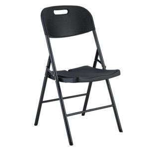 SILLA RESINA PLEGABLE PRO 44X53X83CM NEGRA SUNGARDEN