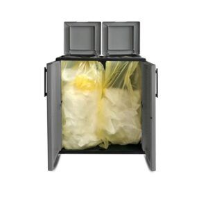 ARMARIO BAJO CON DOBLE TAPA PARA RECICLAJE 680X370X840MM ARTPLAST