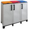 ARMARIO PARA RECICLAJE 3 COMPARTIMIENTOS 1020X370X840MM ARTPLAST