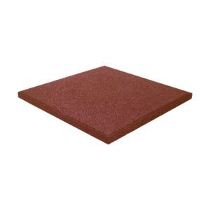 BALDOSA DE CAUCHO ANTITRAUMA 400X400X25MM COLOR LADRILLO ROJO ARTPLAST