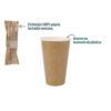 SET 10 VASOS CARTON KRAFT 330CC ALGON