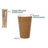 SET 15 VASOS CARTON KRAFT 450CC ALGON