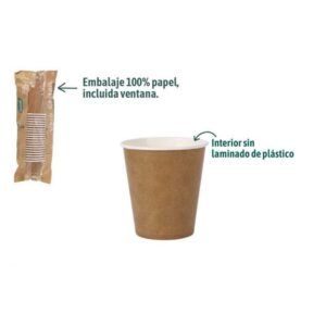 SET 20 VASOS CARTON KRAFT 120CC ALGON