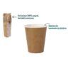 SET 30 VASOS CARTON KRAFT 250CC ALGON