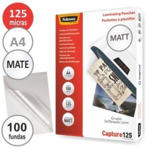FUNDA PLASTIFICAR A-4 Mate125mi 216x303 (Pvp-100uds)