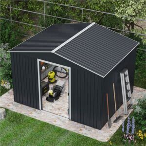 CASETA DE METAL | PUERTAS CORREDERAS 304.5X243X214.5 (7.4M2) ANTRACITA